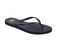 Reef Womens Seaside Flip Flops - Black Glitter - Waterproof Sprayproof - Style Friendly - Water friendly