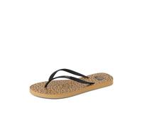 REEF Women's Seaside Prints Flip-Flop, Leopard/Black, 4.5 UK