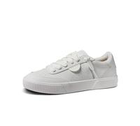 REEF Womens Shoes, Lay Day Seas, White Leather, 6