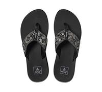Reef Women's Spring Woven Flip-Flop, Black White, 3 UK