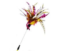 Reefa Cat Fishing Rod Pussy Paper Screw Chicken Hair Durable Popular Cat Stick for Small and Big Cute Cat Duster Feather Toy