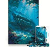 Reefs of The Lost Ship 1000 Piece Jigsaw Puzzles for Teenagers Jigsaw Think Toy Together Fun Sharp Cut Art Collectible (50x75cm)