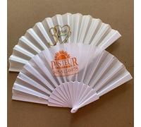 REEG Customize Large Carnival Plastic Folding Fan As Party Gift and Holiday Gift，fan Wedding Personalized，personalised Wedding Favour Guest (50pcs)