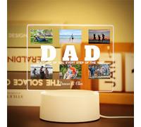 REEG DIY Customized 3D Acrylic Lamp Personalized Photo Text Night Light for MOM DAD LOVE Family Day Wedding Birthday (design A)