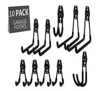 Reehi Garage Hooks, Steel Heavy Duty Garage Storage Hooks for Organizing Power Tools,Ladder,Bulk Items (Pack of 10)