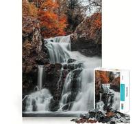Reekie Linn Waterfall Jigsaw Puzzles 1000 Piece for Adults Smart Reason Toy Casual Fun Smooth Edge Wall Art Decor (38x26cm)