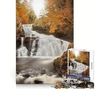 Reekie Linn Waterfall Jigsaw Puzzles 1000 Pieces for Adults Strengthen Memory Group Joy Clean Edge Stylish Gift (38x52cm)