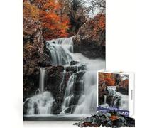 Reekie Linn Waterfall Jigsaw Puzzles for Teenagers 1000 Piece Mind Challenge Toy Relaxing Fun Precise Cut Festive Gift (50x75cm)