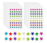 REEKNOKOL 1620 Pcs Multicolor Star Stickers, Aluminium, Glossy Metallic, Indoor, For Decorative Surfaces, Cards, Paper, Envelopes, Mobile Phones, Vases, Cups