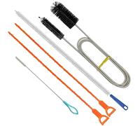 REEKNOKOL Drain Unblocker Tools, 5Pcs Sink Unblocker Tool Flexible Drain Cleaner Tool 155cm/61in Drain Brush 45cm/ 17.8in Drain Snake Unblocker for Kitchen Bathroom Shower Plug Hole