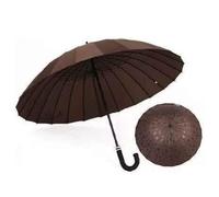 REEKOS Windproof Umbrella, Long Handle, Oversized, 24 Rib, Golf, Black, Solid