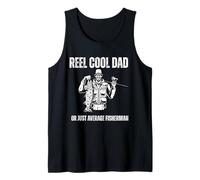 Reel Cool Dad Funny Fishing Humor Design Tank Top