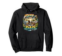 Reel Cool Fishing With Dad Funny Father Son Angler Art Pullover Hoodie