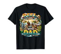 Reel Cool Fishing with Dad Funny Father Son Angler Art T-Shirt