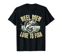 Reel Men Love To Fish Lover Fisherman Fishing Vintage T-Shirt