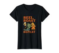 Reel Roast Repeat Value Graphic T-Shirt, Women, Black, M