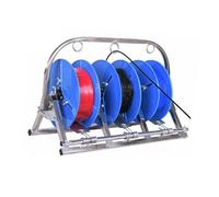 Reel Spool Rack Dispenser with Multiple Axles, Folding Design for Efficient Wire and Cable Management in Electrical Pulling Applications