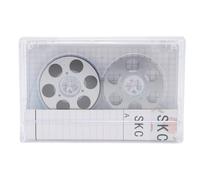 Reel to Reel Blank Cassette Tape, 46 Minute Recording Time, Low Noise Type I Ferric Music Cassettes for DIY Recording, Clear Case with Paper, for Musicians and Hobbyists (Silver)