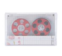 Reel to Reel Blank Cassette Tape, 46 Minute Recording Time, Low Noise Type I Ferric Music Cassettes for DIY Recording, Clear Case with Paper, for Musicians and Hobbyists (Red)