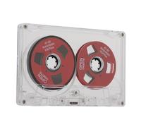 Reel to Reel Blank Cassette Tape, 50 Minutes Normal Bias Double Sided Metal Sound Recording Cassette Tape with Transparent Box for Musicians Bands (Red)