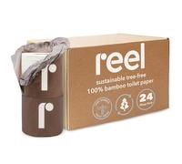 Reel, Tree-Free, 100% Bamboo Toilet Paper (Box of 24 Rolls)