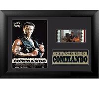 reelfilmcells Commando 35 mm Film Cell Display Framed Signed Arnold Schwarzenegger Stunning