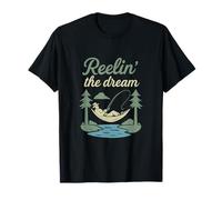 Reelin' The Dream Fishing Hammock Graphic Outdoor Humor T-Shirt