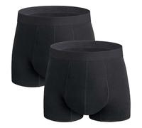 REELINDRY Absorbent Leak Proof Incontinence Underwear for Men, Reusable Shorts with Covered Waistband 2 Pack (Black, 2XL)