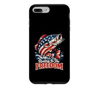 Reeling In The Freedom American Flag Fishing Bass Patriotic Case for iPhone 7 Plus/8 Plus