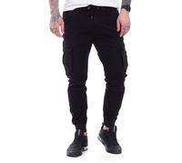REELL - Reflex Rib Cargo Black - Pants - black - S / L34 - 98% Cotton, 2% Elastane S / L34