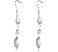 REELMAR Long Spiral Dangle Earrings for Women, 3.3" Lightweight Leverback Earrings in Hypoallergenic Stainless Steel Minimalist Twisted Linear Drop, Elegant Boho Statement Jewelry, Long, Stainless