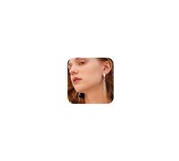 REELMAR Spiral Drop Clip on Earrings for Women Geometric Twisted Linear Dangle Earrings Stainless Steel No Piercing Clips, Stainless Steel, No Gemstone