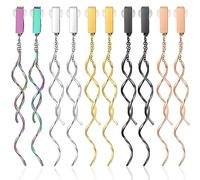 REELMAR Spiral Drop Clip on Earrings for Women Geometric Twisted Linear Dangle Earrings Stainless Steel No Piercing Clips, Stainless Steel, No Gemstone