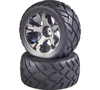 Reely 1:10 Truggy Street Complete Wheels 5-Spoke Titanium Grey Pack of 2