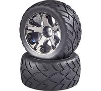 Reely 1:10 Truggy Street Complete Wheels 5-Spoke Titanium Grey Pack of 2