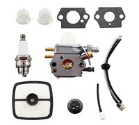 REEMO Carburettor Air Filter Spark Plug for Echo SRM2015 SRM2305 SRM2455 ZAMA C1U-K53 C1U-K52 AT203A-Trimmer