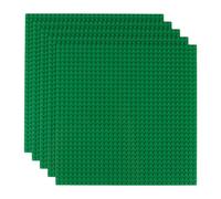 Reenwee 6 Packs Classic Baseplates, 10x10 inch with 32x32 Studs, Building Bricks Baseplate Compatible With Lego, Base Plates 10" x 10" Display Board, Green/Blue/Grey (6PCS Green*6)