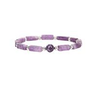 Reepetty Menopause Bracelet for Women Pure Amethyst Body Purify Natural Amethyst Bracelet Fatigue Gemstone Chakras Stretch Bracelets For Women Parrot Earrings (F, One Size)