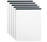 ReePlan 5 Pack A4 Legal Pad, 30 Sheets White Lined Paper Notepad, 8.5 x 11 Lined Writing Pad, Refill Pad for Work, Study, Client Meetings & University Notes
