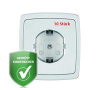Reer 32010 Screw-On Socket Protectors Pack of 10 White
