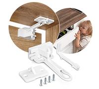 reer Cutlery Drawer Lock | Child Lock for Drawers | Easy Adhesive or Screw Mounting | Ideal for Low Drawers, e.g. with Cutlery Tray
