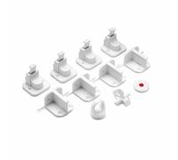 reer Value Pack of 4 Magnetic Lock, Cabinet and Drawer Lock by Swabian Child Safety Expert, White, 51020