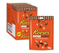 Reese’s Dipped Peanuts, Peanuts Dipped in Peanut Butter and Milk Chocolate Flavoured Coatings Pouch 90g x 10