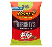 REESE'S, and KIT KAT Milk Chocolate Assortment Candy, Individually Wrapped, 80.39 oz Bulk Variety Bag (265 Pieces)
