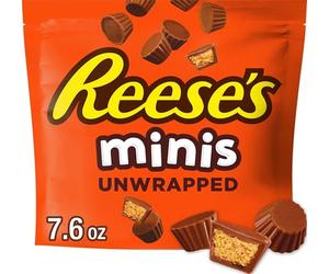 REESE'S Chocolate Peanut Butter Cup Candy| Minis| 7.6 Oz Pouch