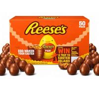 Reese's Chocolate Peanut Butter Filled Eggs Multipack 50 x 34g Perfect For Easter Egg Hunt School Offices Great For Gift Kids Bulk