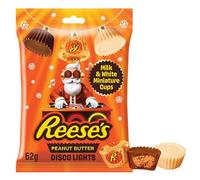 Reese's DJ Santa Lights, Christmas stocking filler, miniature peanut butter cups pouch 62g