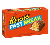 Reese's Fast Break Milk Chocolate, Peanut Butter and Nougat Candy Bars, Pack of 18 x 51g