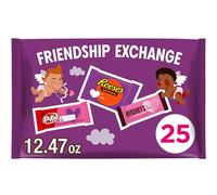 REESE'S, HERSHEY'S and KIT KAT Valentine's Exchange Milk Chocolate Assortment Snack Size Candy, Valentine's Day, 12.47 oz Variety Bag (25 Pieces)