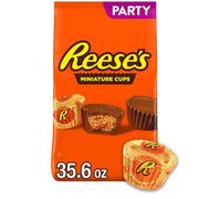 REESE'S Miniatures Milk Chocolate Peanut Butter Cups, Candy Party Pack, Halloween Candy, 35.6 oz